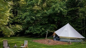 Unclassified image, 5 of 7, button - Off-Grid Creekside Tent Ideal for a Glamping Experience in Cosby, Tennessee (Cosby)