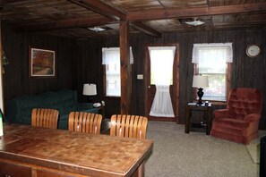TV, fireplace, DVD player, foosball