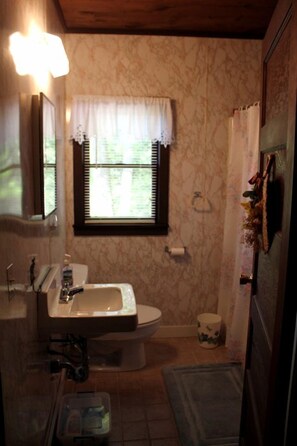 Jetted bath, toilet paper