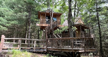 Eco-Friendly, Abstract Treehouse Surrounded by Wildlife and Hiking Trails For a Special Getaway in Sparrow Bush, New York