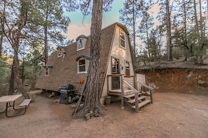 Outdoor dining - Cozy Rustic Cabin in the Prescott National Forest near Lynx Lake in Prescott, Arizona (Prescott)