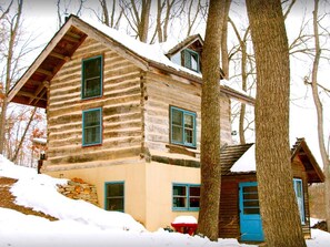 Exterior - Rustic Norwegian-Style Log Cabin Rental near the Upper Iowa River in Decorah, Iowa (Decorah)