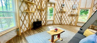 Delightful Lofted Yurt Beautifully Design with Jacuzzi and Private Deck in Virginia