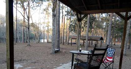 Riverfront Getaway Cabin with a Boat Ramp Access near Brunswick in Southeast Georgia