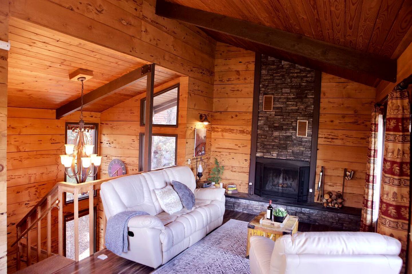 TV, fireplace, DVD player, stereo