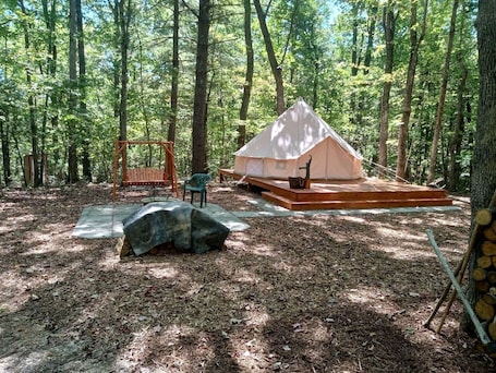 Property grounds. Remote Equipped Bell Tent Surrounded by Nature with Great Hiking Trails in Virginia
