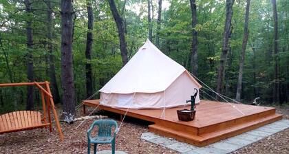 Remote Equipped Bell Tent Surrounded by Nature with Great Hiking Trails in Virginia