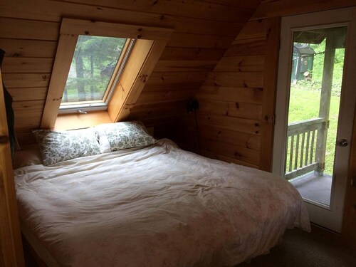 Rustic Log Cabin Rental in the Forest near Kingdom Trails and East Burke, Vermont