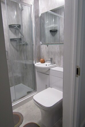 Shower, towels - Cozy Studio Rental with Private Facilities in Greater London (Greater London)
