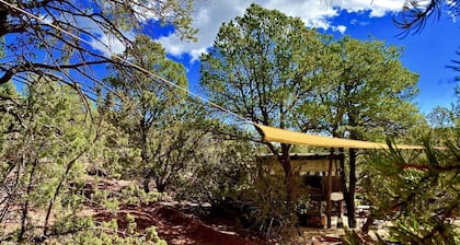 Rustic Tree House Rental with a Fire Pit in Bernalillo County, New Mexico