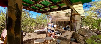 Rustic Tree House Rental with a Fire Pit in Bernalillo County, New Mexico
