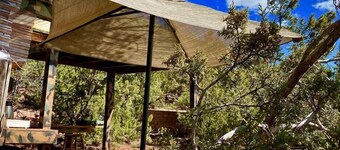 Rustic Tree House Rental with a Fire Pit in Bernalillo County, New Mexico