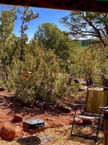 Rustic Tree House Rental with a Fire Pit in Bernalillo County, New Mexico