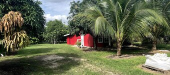 Beautiful Red Cottage for a Relaxing Getaway on a Tropical Fruit Farm near Homestead, Florida