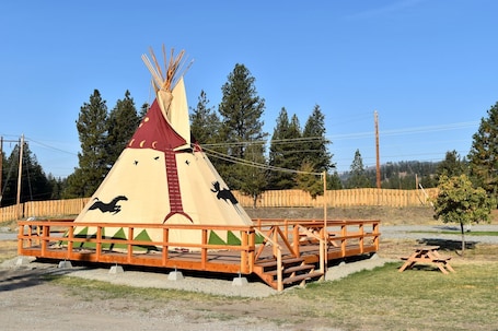 Children’s area. Amazing Tipi Rental for the Perfect Camping Getaway in Republic, Washington