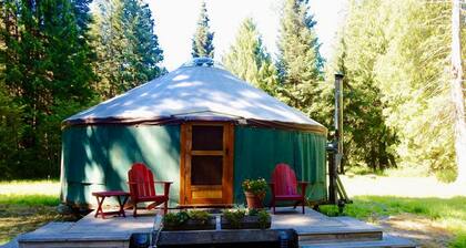 Rustic Romantic Yurt Glamping near Lake Pend Oreille in North Idaho