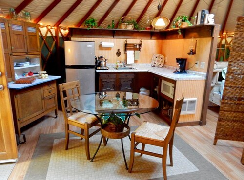 Rustic Romantic Yurt Glamping near Lake Pend Oreille in North Idaho