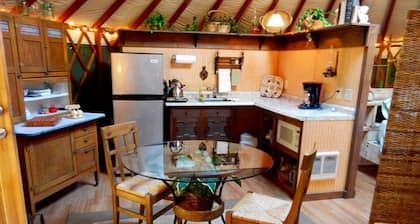 Rustic Romantic Yurt Glamping near Lake Pend Oreille in North Idaho