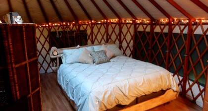 Rustic Romantic Yurt Glamping near Lake Pend Oreille in North Idaho
