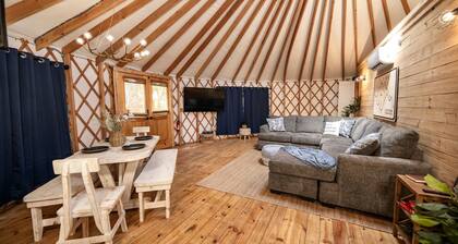 Luxury Glamping Yurt with Hot-Tub on the Medina River Bandera, Texas