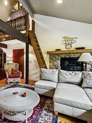 Fireplace, stereo