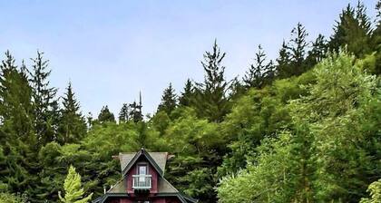 Upscale Farmhouse Cabin Encircled by Redwoods, Northern California