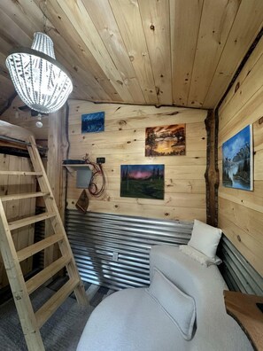 Interior - Cozy Tiny Cabin by the Creek for a Unique Pet-Friendly Getaway in Hillsville, Virginia (Hillsville)