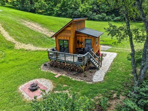 Exterior - Cozy Tiny Cabin by the Creek for a Unique Pet-Friendly Getaway in Hillsville, Virginia (Hillsville)