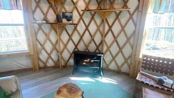 TV, fireplace, DVD player, stereo