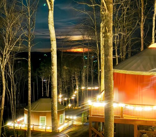 Mother Nature Glamping Getaway in a Countryside Yurt near Fancy Gap