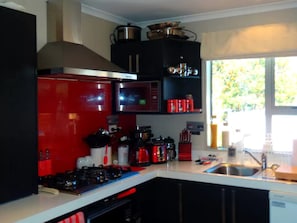 Private kitchen - Waterfront Cottage with Kayaks near Lake Hawea, South Island (Lake Hawea)