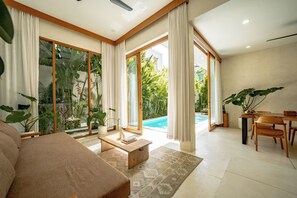 Luxury Villa, 1 Bedroom, Patio, Pool View | Living room - Villa Kuma Bingin (Pecatu)