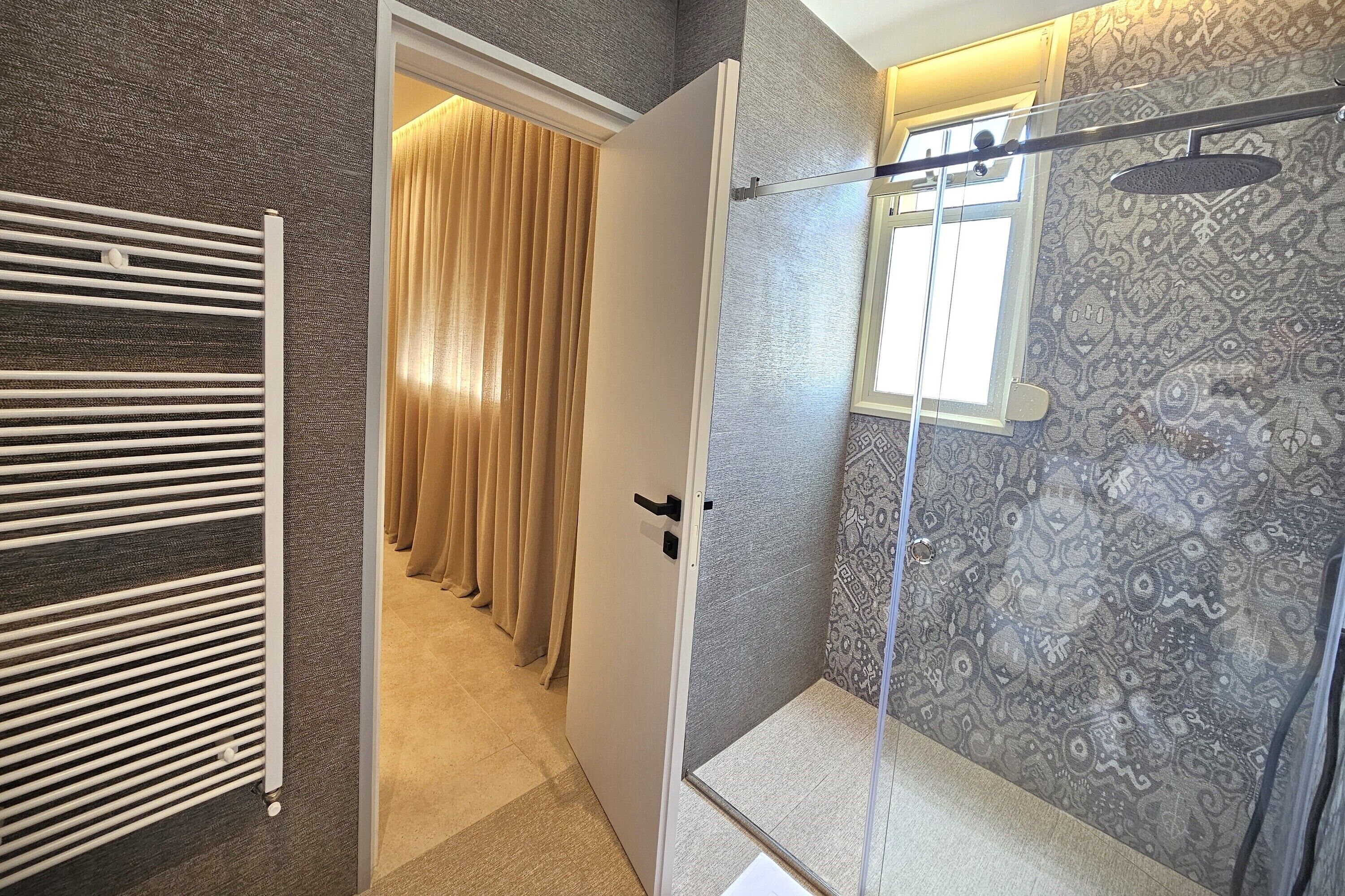 Family Penthouse, Multiple Bedrooms, Sea Facing (La Terrazza Azzurra) | Bathroom | Shower, hair dryer, bidet, towels