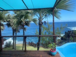 Property grounds - Villa F3/4 with swimming pool, exceptional seafront location (SAINT PIERRE)