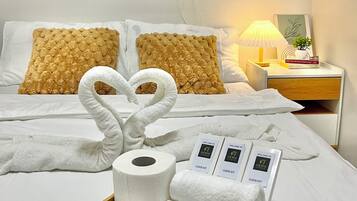 Familie appartement, meerdere bedden, keuken, uitzicht op stad