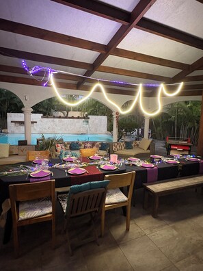 Dining - Luxury villa facing the Etang salé les bains beach (L'Étang-Salé)