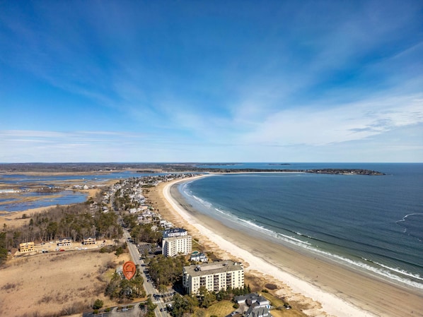 Aerial view - Drift Cottage Steps to Beach (Old Orchard Beach)