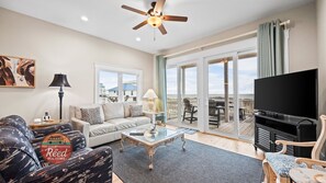 TV - East Side of Beautiful Beach Front Duplex W. Dune Walkover - 4 Br 4 Ba (Gulf Shores)