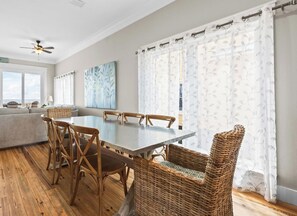Dining - West Side of Beautiful Beach Front Duplex W. Dune Walkover - 4 Br 4 Ba (Gulf Shores)