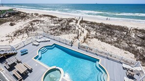 Pool - West Side of 5 Br Beach Front Duplex W/ pool - Recently Updated! (Gulf Shores)