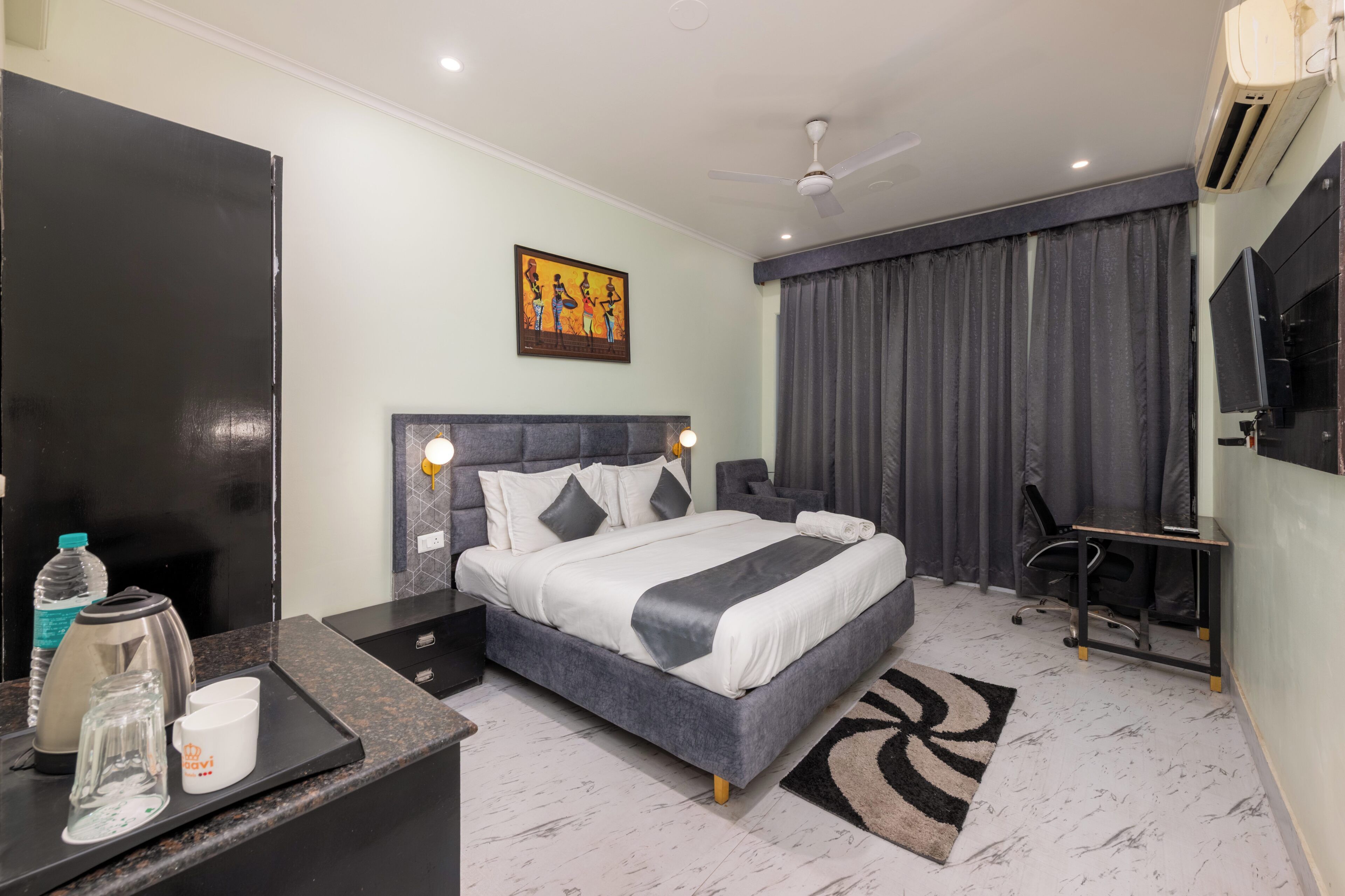 Quarto casal luxo, vista para a cidade