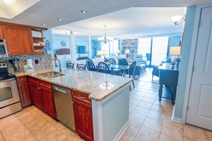 Private kitchen - 705 S Hampton Comfortable Oceanview Retreat with Private Balcony (Myrtle Beach)
