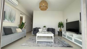 Penthouse, 4 phòng ngủ, quang cảnh biển | Khu phòng khách