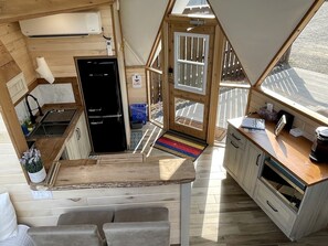 Private kitchen - Incredible Dome Rental in Flatlands, New Brunswick with Hot Tub and Spectacular Views (Flatlands)