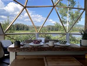 Dining - Incredible Dome Rental in Flatlands, New Brunswick with Hot Tub and Spectacular Views (Flatlands)