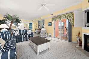 Living area - Sunset Bay I #201 - Bayfront 3 br condo, mid town with outdoor pool. Occ 8 (Ocean City)