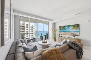 TV, stereo - Elevated Coastal Escape | Luxury 2BR Amrit Resort (Riviera Beach)