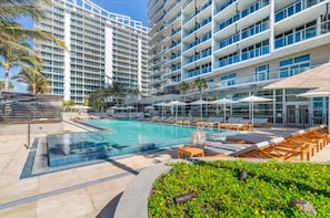 Pool - Elevated Coastal Escape | Luxury 2BR Amrit Resort (Riviera Beach)