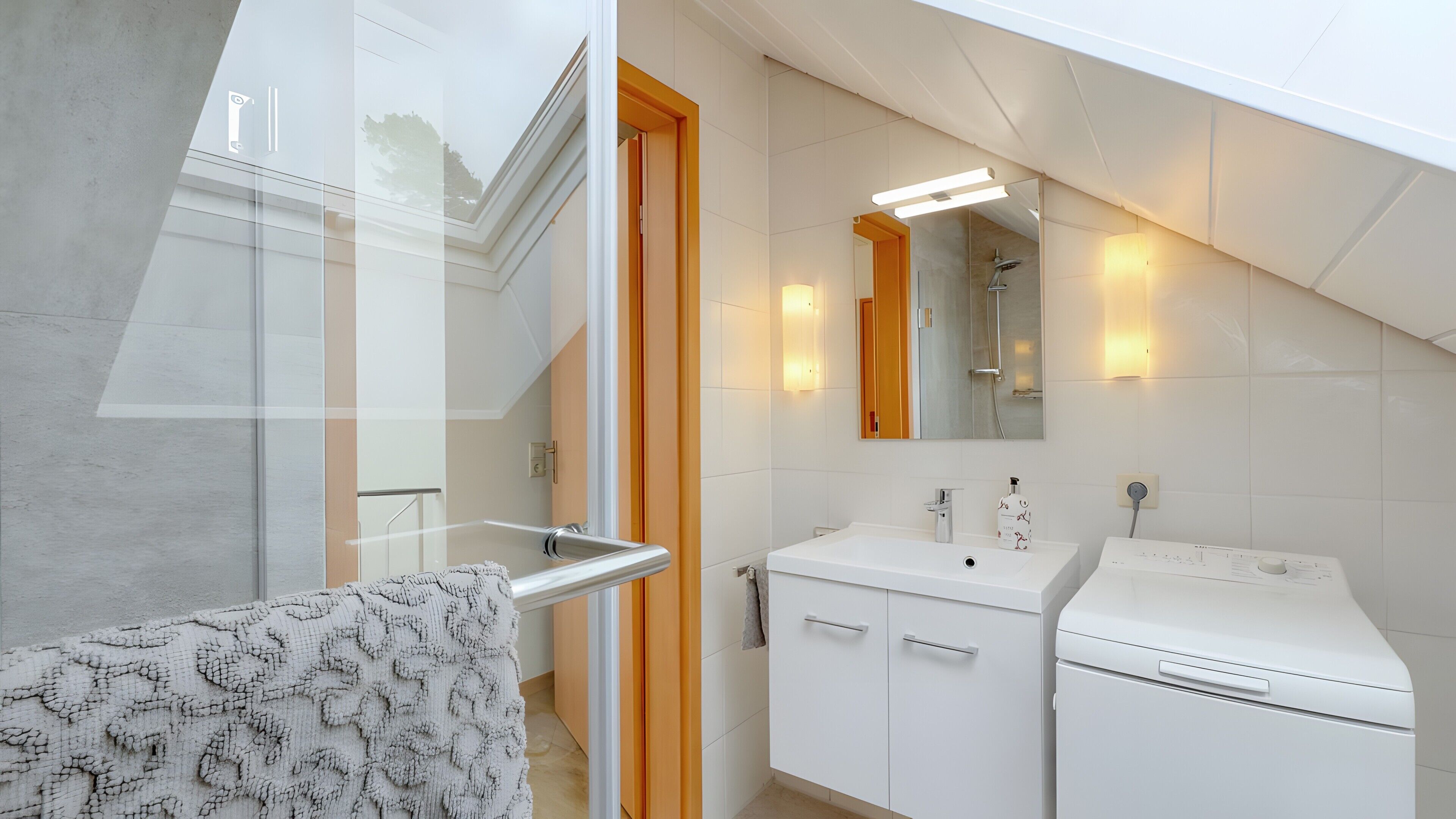 Shower, hair dryer