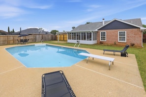 House, 3 Bedrooms | Pool | Outdoor pool - Private Pool Quiet Retreat Games 3 Bedroom Home (Prattville)